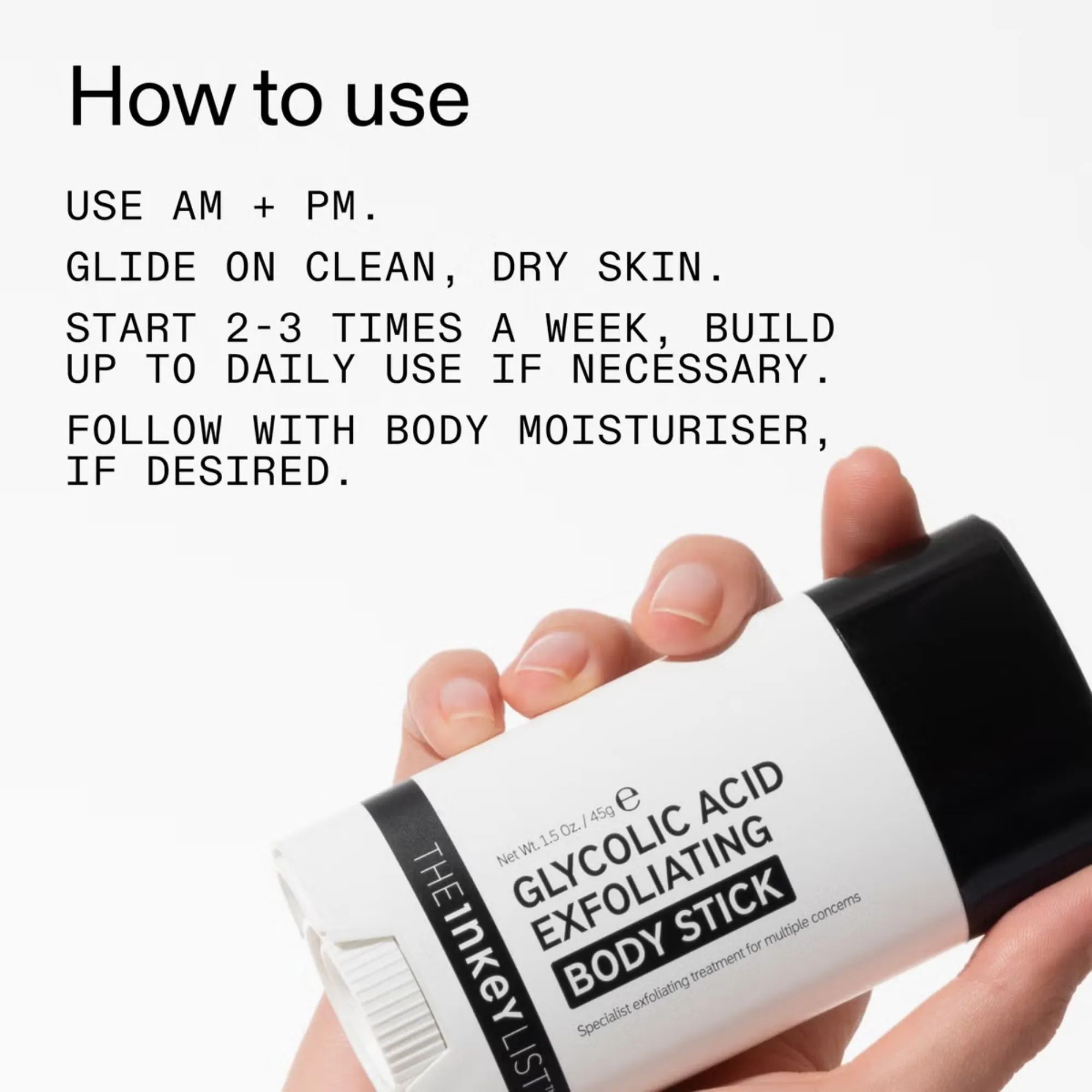 The Inkey List - Glycolic Acid Exfoliating Body Stick - Image 3